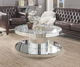 Coffee Table, Mirrored and Faux Stones
